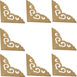Box Corner Protector Vintage Brass Tone Guard Edge Cover Book Desk Jewelry Box Corner Furniture Decor Pack of 8