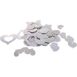 buy  50x Wedding Ceiling Hanging Decorations Balloon Swirl Plastic Silver Heart cheap online