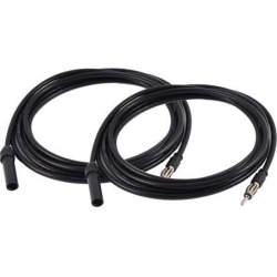 Unique Bargains Car Antenna Extension Wire Male Female Ant AM FM Adapter Cable 10ft 2 Pcs