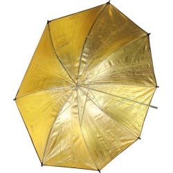33 inch Black and Gold Reflective Lighting Umbrella for Flash Photography Studio