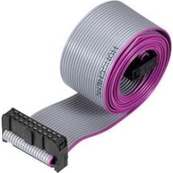 IDC Wire Flat Ribbon Cable FC/FC Connector A-type 20 Pins 2.54mm Pitch 1m Length Gray