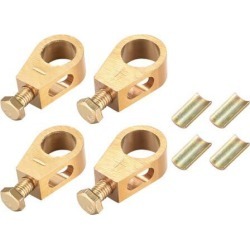 Car Battery Terminal Clamps Positive Negative Set Copper 2 Pairs
