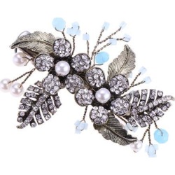 Women Hair Pin Rhinestone Pearl Hair Clips Bridal Accessories 90 x 80 x 60mm