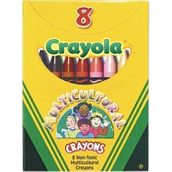 Crayola Multicultural Crayons, 8 Skin Tone Colors/Box