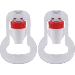 Red Water Cooler Faucet Plastic Water Dispenser Clean Spigot Fits Adaptor Hot Cold Water Faucet Tap Replacements 2pcs