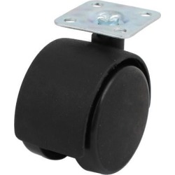 2-inch Nylon Dual Wheel Swiveling Top Plate Covered Non-Brake Caster Roller