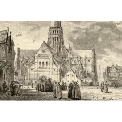 Posterazzi DPI1857414 Old St. Pauls Cathedral London England in The 16th Century Poster Print, 18 x 12