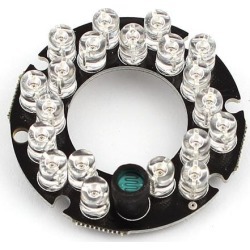 CCTV Camera 10Mil 90 Degree 5mm 20 LED Bulb IR Infrared Board Plate 43mmx21mm