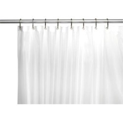 Carnation Home Fashions Shower Curtain Room Decorative Extra Long, Clean Home Liner in Frosty Clear