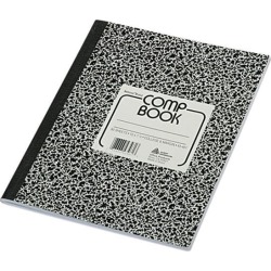 National Brand 43461 Composition Book, College/Margin Rule, 7-7/8 x 10, White, 80 Sheets/Pad