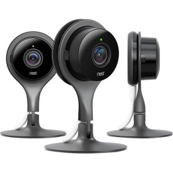 Google Nest Cam Indoor - 3 Pack - Wi-Fi Security Camera - Black (NC1104EF)