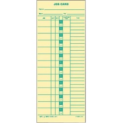 Tops 1258 Time Card for Cincinnati, Lathem, Simplex, Job Card, 1-Sided, 3-1/2 x 9, 500/Box
