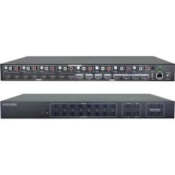 Monoprice Blackbird 4K 8x8 HDMI Matrix Switch with HDMI 2.0 Support, HDR, 18Gbps, 8 SPDIF Outputs, HDCP2.2, EDID, IR, RS232, TCP/I
