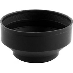 Unique Bargains Digital Camera 62mm Screw-in 3 Way Soft Rubber Collapsible Lens Hood Shade