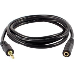 Unique Bargains 1.5M 4.9Ft 3.5mm Male to Female Headphones Earphones Extension Cable Black