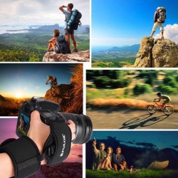 PULUZ Soft Neoprene Hand Grip Wrist Strap With 1/4 Inch Screw Plastic Plate Professional Camera Accessory For SLR/DSLR Cameras black