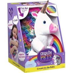 Creativity for Kids Sequin Pets Stuffed Animal - Sparkles The Unicorn Plush Toy