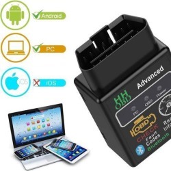 Mini Bluetooth ELM327 OBD HH OBDII Protocolos Car & Auto Diagnostic Scanner Code Reader Tool for Android/PC