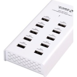 ORICO DUB-10P-WH 96W 10 Ports Family-Sized Smart Super USB Charger with 10 × 5V 2.4A Port - White