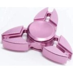 Worryfree Gadgets METAL-FIDGET-PPL Metal Fidget Spinner Focus Toy Ultra-Grip Design Anxiety Relief