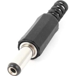 Unique Bargains Black 5.5mm x 2.1 mm DC Male Power Plug Cable Connector Adapter