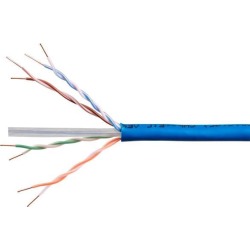 Monoprice Cat6A Ethernet Bulk Cable - 1000 feet - Blue Solid, 550Mhz, UTP, CMP, Plenum, Pure Bare Copper Wire, 10G, 23AWG - Entegrade Series