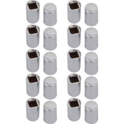 20pcs 6mm x 10mm Plastic Potentiometer Volume Control Rotary Knob Sliver Tone