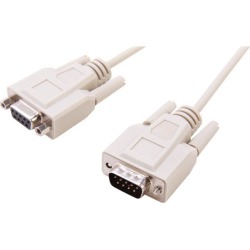 C2G 02712 DB9 M/F Serial RS232 Extension Cable, Beige (10 Feet, 3.04 Meters)