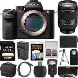 Sony Alpha A7S II 4K Wi-Fi Digital Camera Body with FE 24-240mm Lens + 64GB Card + Case + Flash + Battery & Charger + Tripod + Kit