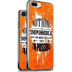 LUXENDARY NOTHING IS IMPOSSIBLE QUOTE DESIGN CHROME SERIES CASE FOR IPHONE 6/6S