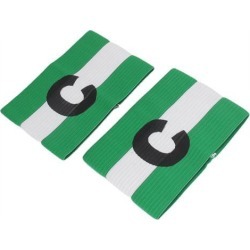 2pcs Green Blue C Printed Stretchy Football Soccer Sports Match Captain Armband