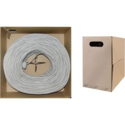 Cable Bulk Shielded Cat5e Ethernet Cable Stranded Pullbox 1000 foot - Gray