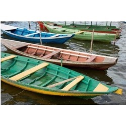 Posterazzi PDDSA04CMI0124 Colorful Local Wooden Fishing Boats Alter Do Chao Amazon Brazil Print by Cindy Miller Hopkins