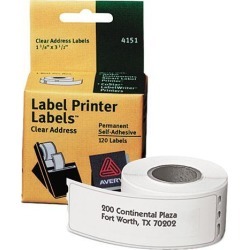 Avery Multipurpose Labels, Dymo, Seiko and Zebra Printers, 1-1/8' x 3-1/2' , 120 Roll Labels (4151)