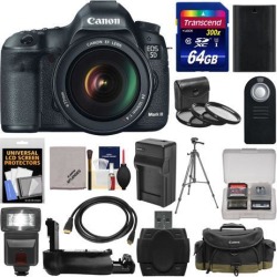 Canon EOS 5D Mark III Digital SLR Camera with EF 24-105mm L IS USM Lens with 64GB Card + Case + Flash + Battery/Charger + Tripod + Filters + Kit