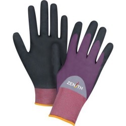 Zenith Safety Products ZX-2 Premium 3/4 Nitrile and Nitrile Foam Palm Coated Gloves, Small, 1 Par