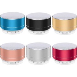 Wirelesss LED Glowing Bluetooth Receiver Hands-free Music Player Metal Bluetooth Speaker blue