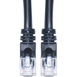 Cable Wholesale Cat 6 Black Ethernet Patch Cable, Snagless / Molded Boot, 25 Foot