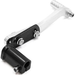 11mm Shaft Dia Metal Motorcycle Kick Engine Start Starter Lever Silver Tone