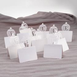 Wedding Place Name Table Number Card Holder Wedding Favors Hollow Heart Cage