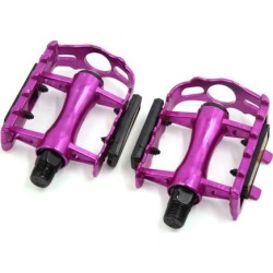 2 Pcs Purple Mountain Bike Bicycle Cycling Anti-Slip Axle Flat Platform Pedals
