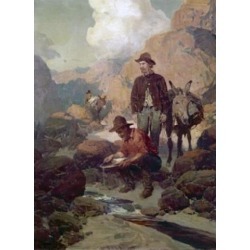 Posterazzi SAL900101556 The Miners During the Gold Rush 1849 in California Ben Johnson B.20th C. American Poster Print - 18 x 24 in.