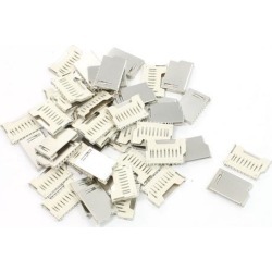 Unique Bargains 50 Pcs Pull-Out Type SD Card Sockets Slots 16mm Long for Digital Camera