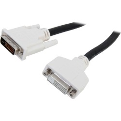 C2G 26950 DVI-D M/F Dual Link Digital Video Extension Cable, Black (6.6 Feet, 2 Meters)