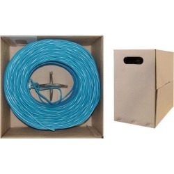Cable Wholesale CAT6 UTP Solid Bulk Cable - 1000 ft - Blue