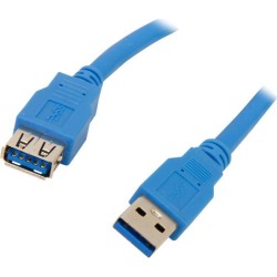 Coboc CY-U3-AAMF-3-BL USB 3.0 A Male to A Female Extension Cable