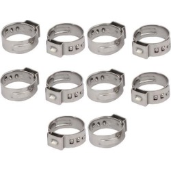 13.2mm-15.7mm 304 Stainless Steel Adjustable Cable Pipe Tight Hose Clamps 10pcs