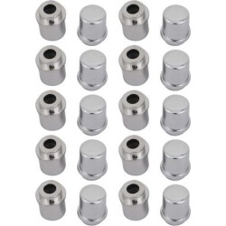20pcs 8mm Max. Dia 10mm Height Plastic Potentiometer Control Rotary Knob Sliver Tone
