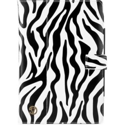 Soho Folding Stand Case Protector w/ built on Hand Strap for 9" to 10" Tablets Devices (Black / White Zebra)
