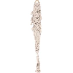 Plant Hanger Manual Knitted Cotton Rope Basket Plant Hanging Decoration #7